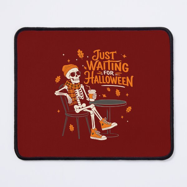 Item preview, Just Waiting For Halloween Skeleton Orange Beanie Drinking Coffee Autumn Cute designed and sold by alenaz.