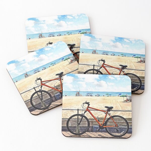 Item preview, Ocean Grove NJ – Bicycle on Boardwalk designed and sold by Susan Savad.