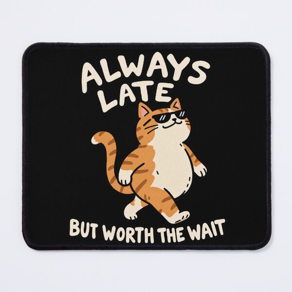 Item preview, Always Late Cat But Worth The Wait designed and sold by MonkiFlipp.
