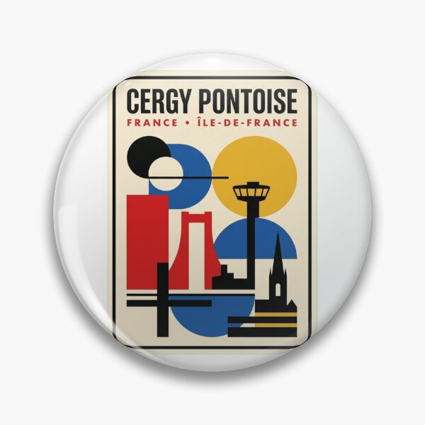 Item preview, Retro Cergy Pontoise Bauhaus Geometric Skyline designed and sold by k3rstman1.