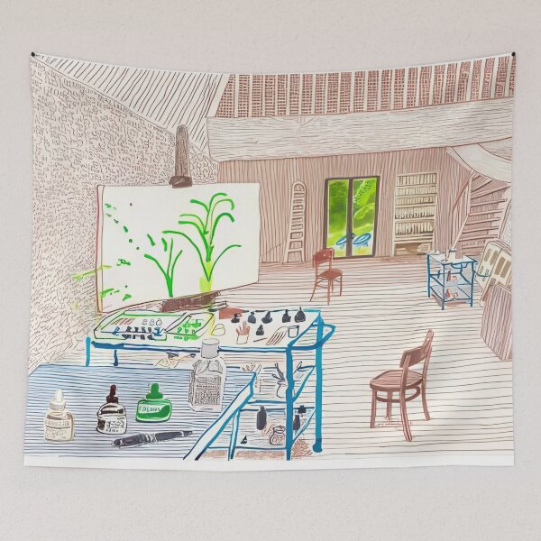 Item preview, David Hockney -  In The Studio - Signed Print by David Hockney undefinedr designed and sold by LILLIANSTRANGEy.