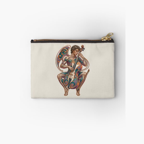 Item preview, The Cellist's Flight - Art Nouveau Musician Illustration designed and sold by Rocky Mountain Artistry.