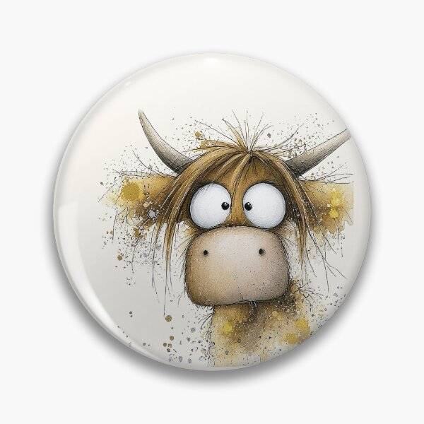 Item preview, Scottish Hairy Highland Cow ' Mable ' by Shirley MacArthur designed and sold by Shirley MacArthur Art.