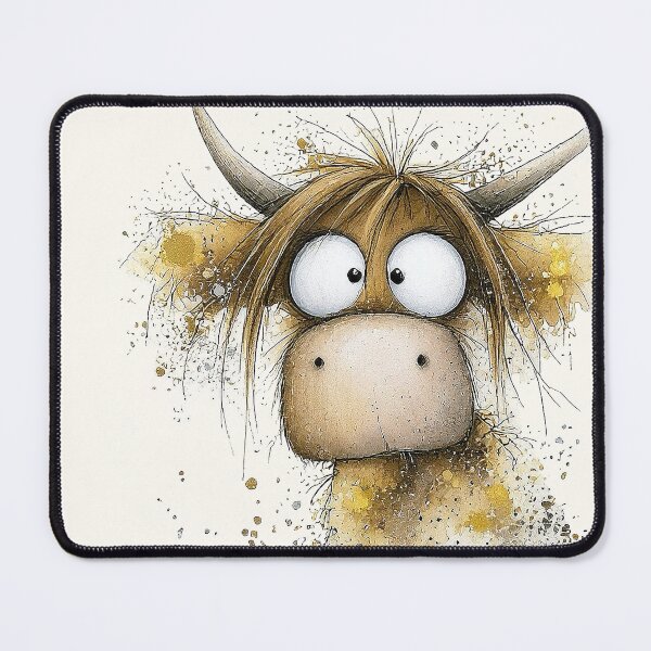 Item preview, Scottish Hairy Highland Cow ' Mable ' by Shirley MacArthur designed and sold by Shirley MacArthur Art.