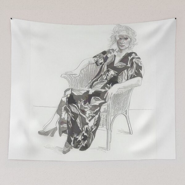Item preview, David Hockney -  Celia In A Wicker Chair (black state) - Signed Print by David Hockney undefinedr designed and sold by LILLIANSTRANGEy.
