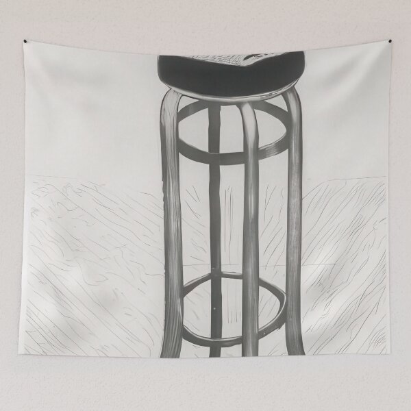Item preview, David Hockney -  Steel Stool With Newspaper - Signed Print by David Hockney undefinedr designed and sold by LILLIANSTRANGEy.