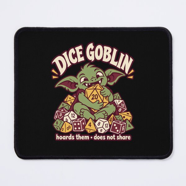 Item preview, Dice Goblin - Funny Tabletop RPG Dice Hoarder designed and sold by Ridaelb.