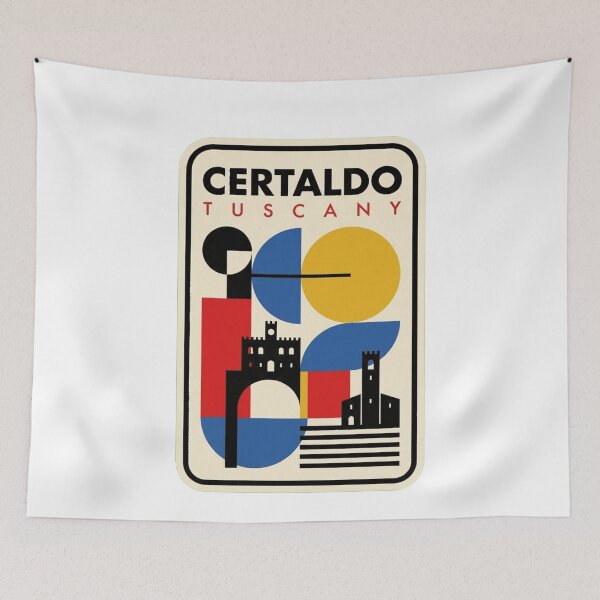 Item preview, Retro Certaldo Bauhaus Geometric Skyline designed and sold by k3rstman1.