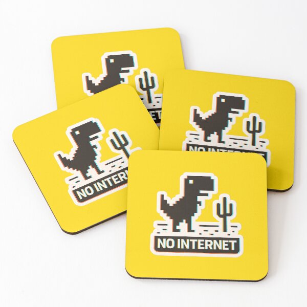 Item preview, No Internet Pixel Dinosaur Humor designed and sold by MarCinu Art.