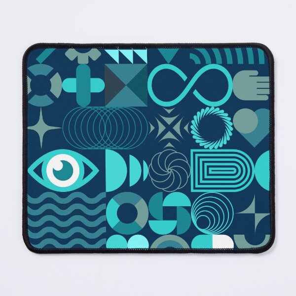 Item preview, Geometry Ocean Abstract Art Print designed and sold by Ricky Stevens Art & Design.