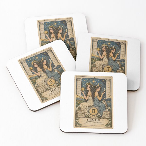 Item preview, Gemini Tarot Card – Two Souls, One Journey | Vintage Mystic Zodiac Art designed and sold by Moon & Sun Tarot.