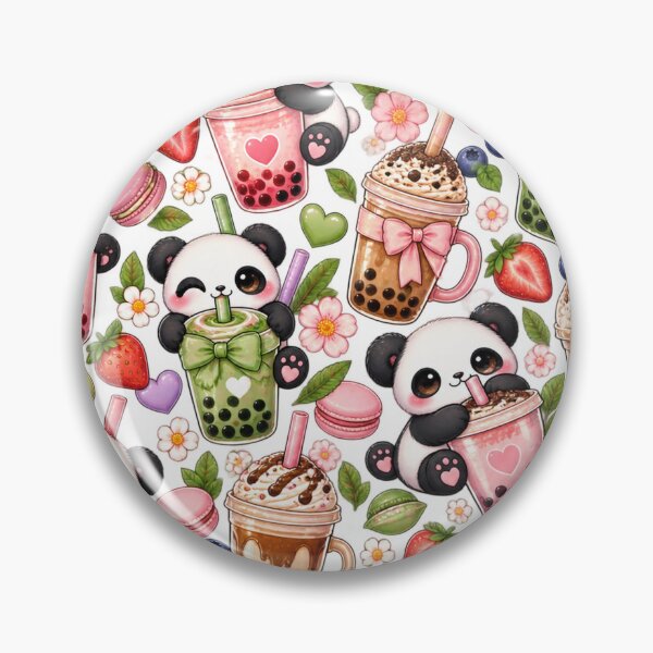 Item preview, Panda with Bubble Tea  designed and sold by doddle&bloom.