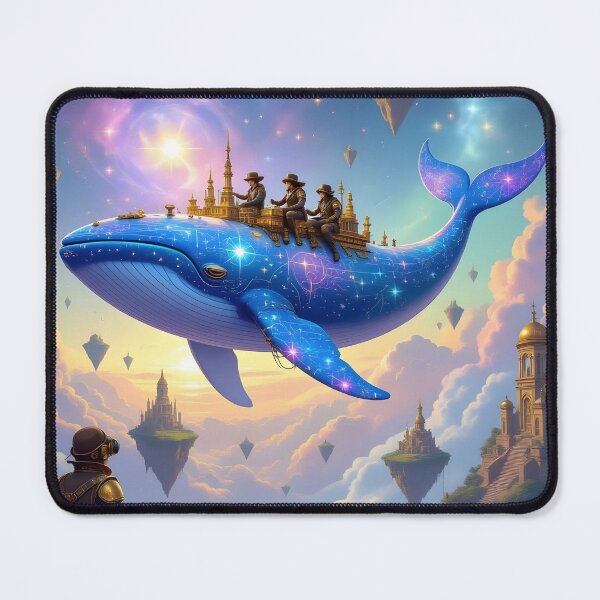 Item preview, Celestial Whale Voyage Through a Fantasy Sky designed and sold by yosmosverse .