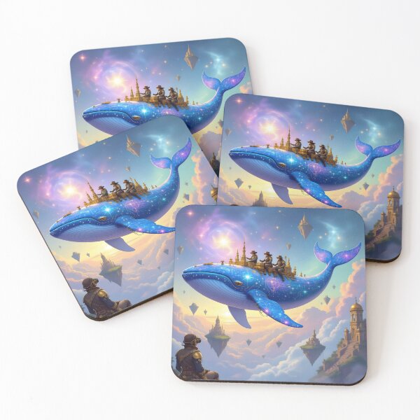 Item preview, Celestial Whale Voyage Through a Fantasy Sky designed and sold by yosmosverse .