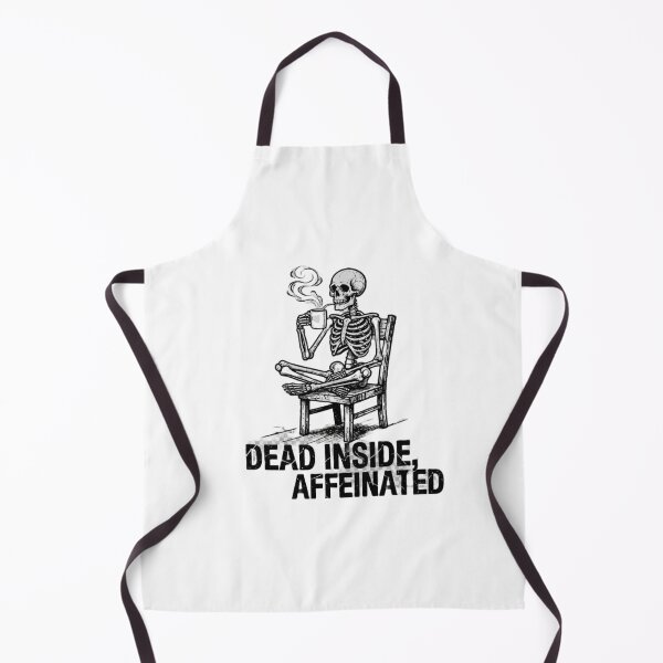 Item preview, Dead Inside But Caffeinated Skeleton Drinking Coffee Grunge Streetwear designed and sold by Neon-Leonida-Vibes.