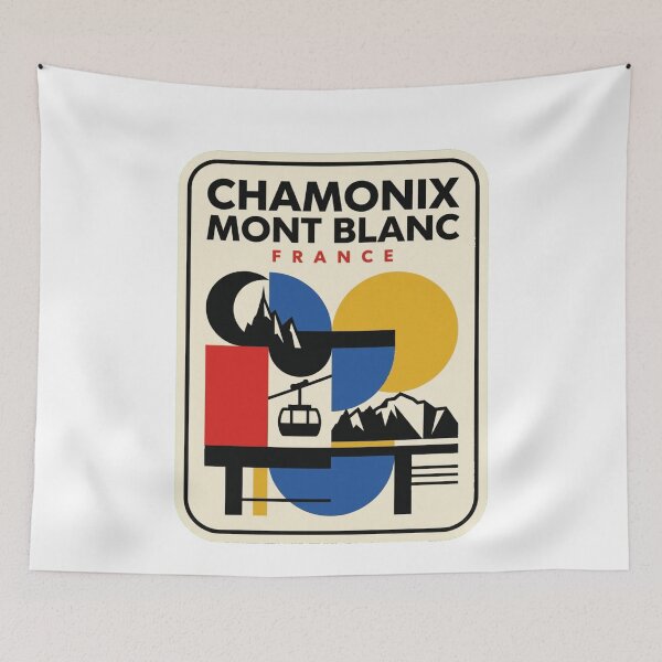 Item preview, Retro Chamonix Mont Blanc Bauhaus Geometric Skyline designed and sold by k3rstman1.