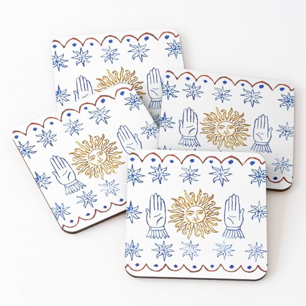 Item preview, Oracle Sun and Hands – Folk Art Print designed and sold by Fani*.