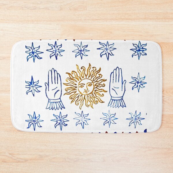 Item preview, Oracle Sun and Hands – Folk Art Print designed and sold by Fani*.