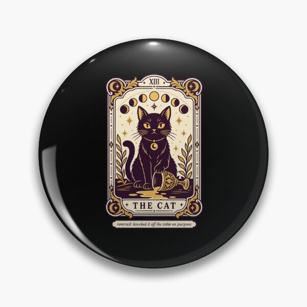 Item preview, The Cat Tarot Card - Black Cat with Moon Phases designed and sold by Ridaelb.