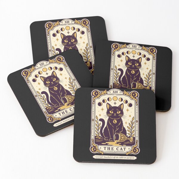 Item preview, The Cat Tarot Card - Black Cat with Moon Phases designed and sold by Ridaelb.