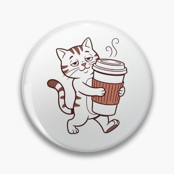 Item preview, Funny Cat Holding Coffee Cup designed and sold by aaljone007.