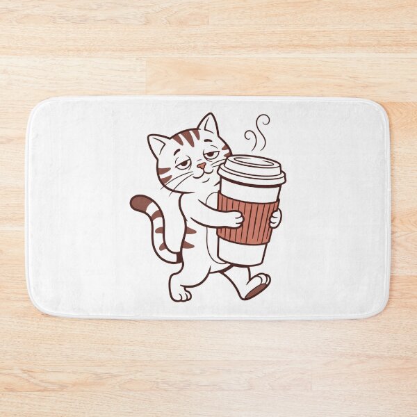 Item preview, Funny Cat Holding Coffee Cup designed and sold by aaljone007.