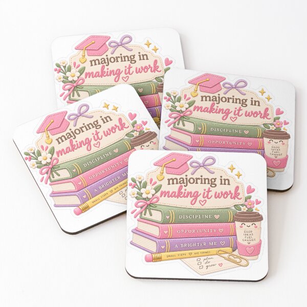 Item preview,   Cute Study Girl Era | Pastel Kawaii School & University Sticker designed and sold by PlayfulMindArt.