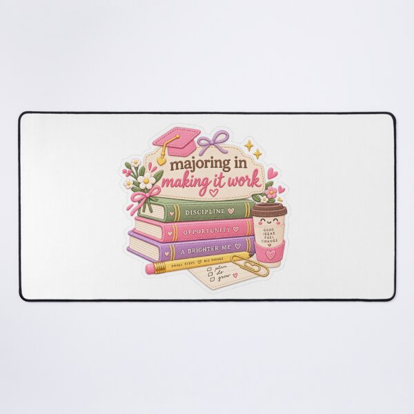 Item preview,   Cute Study Girl Era | Pastel Kawaii School & University Sticker designed and sold by PlayfulMindArt.