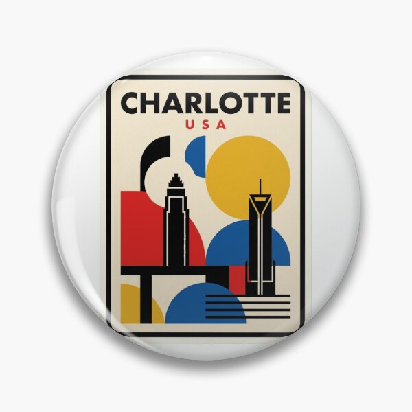 Item preview, Retro Charlotte Bauhaus Geometric Skyline designed and sold by k3rstman1.