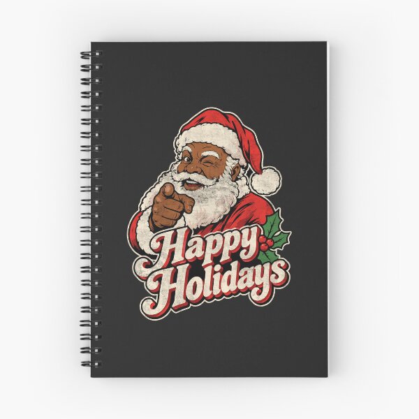 Item preview, African American Santa Christmas Illustration Happy Holidays designed and sold by alenaz.