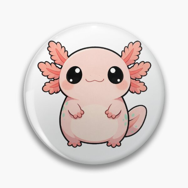 Item preview, Cute Round Axolotl Character Illustration designed and sold by The Mellonaire.