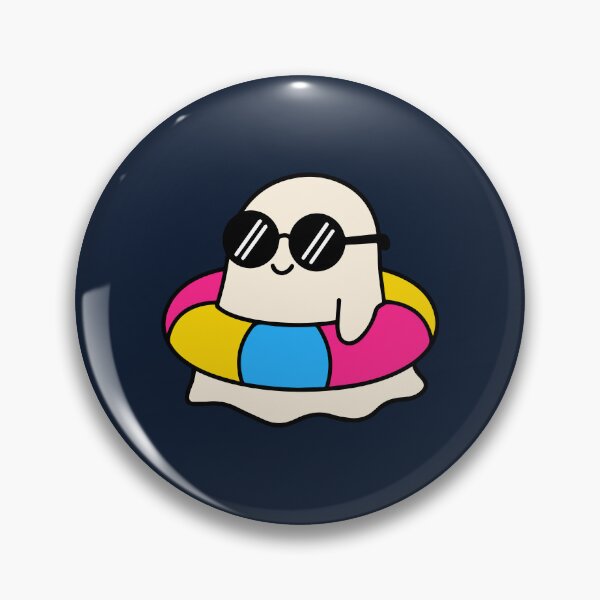 Item preview, Subtle Pan Pride Pool Float Summerween Kawaii Ghost designed and sold by Cannaxes Studio.