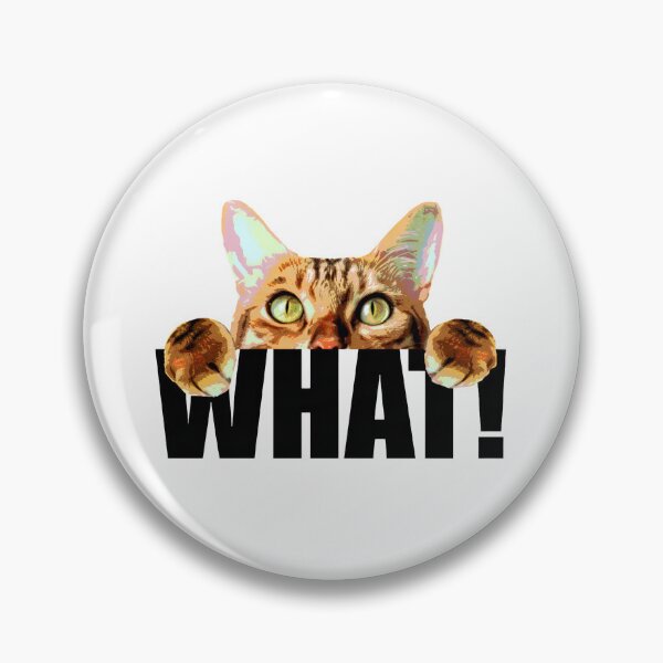 Item preview, Funny Cat Peeking What Question Meme designed and sold by OlyvieArt.