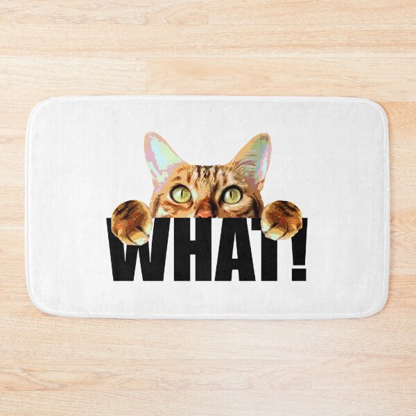 Item preview, Funny Cat Peeking What Question Meme designed and sold by OlyvieArt.
