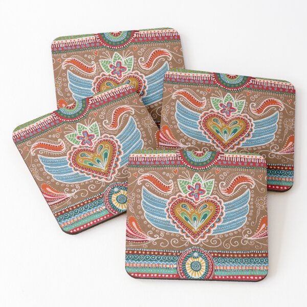 Item preview, Mexican Winged Heart Folk Art designed and sold by Fani*.