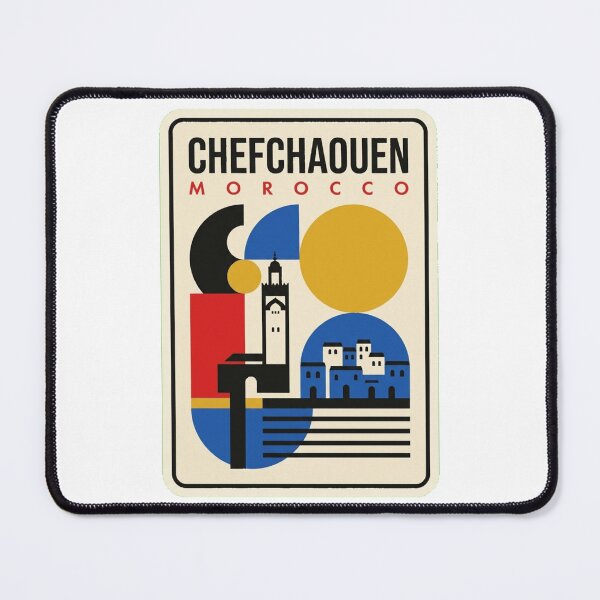 Item preview, Retro Chefchaouen Bauhaus Geometric Skyline designed and sold by k3rstman1.