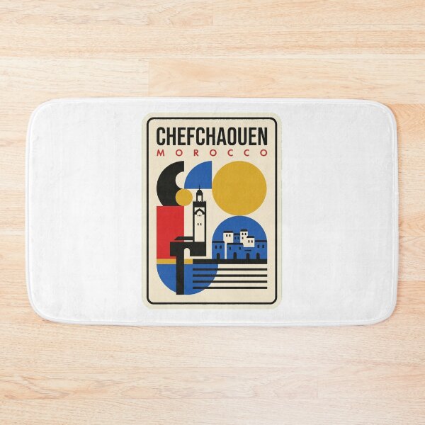 Item preview, Retro Chefchaouen Bauhaus Geometric Skyline designed and sold by k3rstman1.