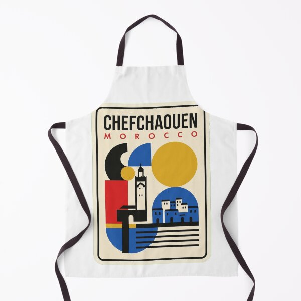 Item preview, Retro Chefchaouen Bauhaus Geometric Skyline designed and sold by k3rstman1.