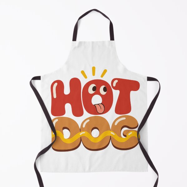 Item preview, Silly Hot Dog Face with Mustard – Playful Food Typography designed and sold by zzz888.