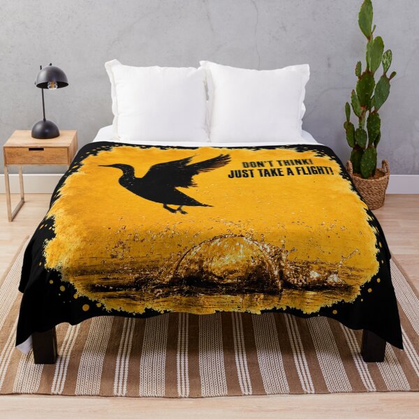 Item preview, Don’t Think! Just Take a Flight! – Motivational Bird Quote designed and sold by RedOspreys.