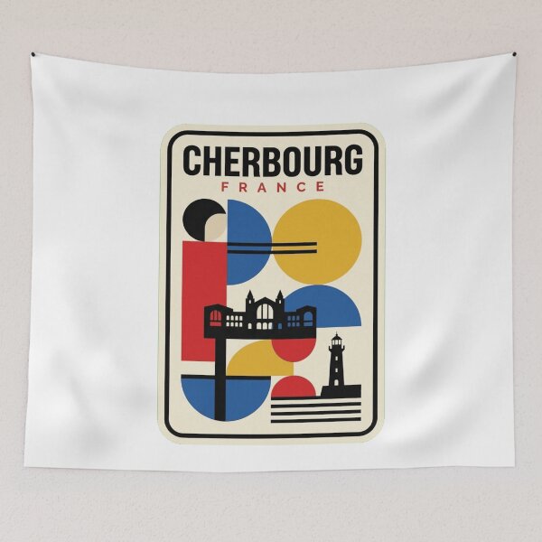 Item preview, Retro Cherbourg Bauhaus Geometric Skyline designed and sold by k3rstman1.