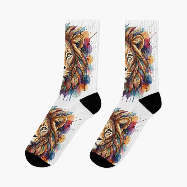 Item preview, Stylish Majestic Watercolor Lion Head Artistic Splashes designed and sold by Marcu Ioachim.