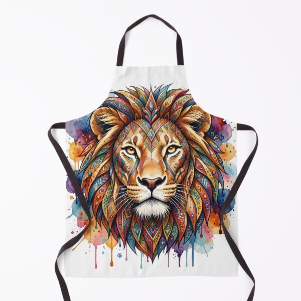 Item preview, Stylish Majestic Watercolor Lion Head Artistic Splashes designed and sold by Marcu Ioachim.