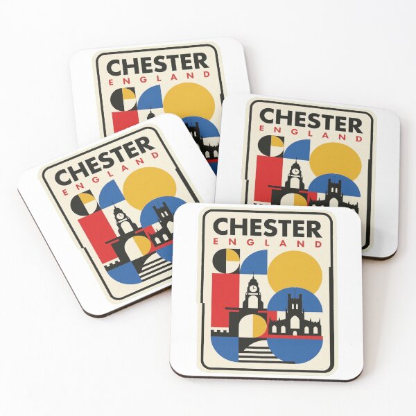 Item preview, Retro Chester Bauhaus Geometric Skyline designed and sold by k3rstman1.