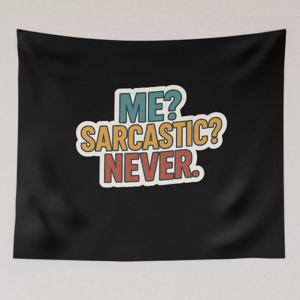 Item preview, Me Sarcastic Never Retro Quote designed and sold by MarCinu Art.