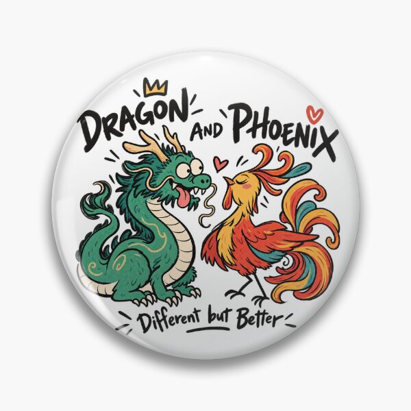Item preview, Dragon and Phoenix – Different but Better Mythical Duo designed and sold by zzz888.