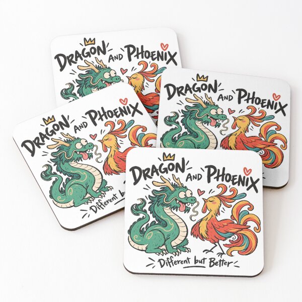 Item preview, Dragon and Phoenix – Different but Better Mythical Duo designed and sold by zzz888.