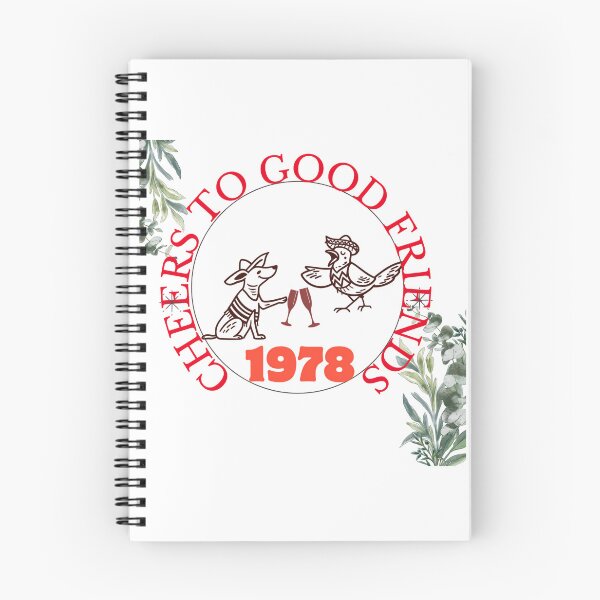 Item preview, Cheers To Good Friends 1978 Vintage Bird Illustration designed and sold by NourArtCorner.