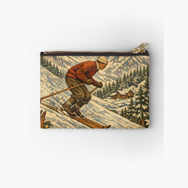 Item preview, Vintage Skiing art poster designed and sold by hollycooper.
