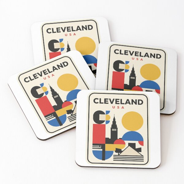 Item preview, Retro Cleveland Bauhaus Geometric Skyline designed and sold by k3rstman1.